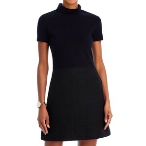 THEORY MIXED MEDIA MINI DRESS